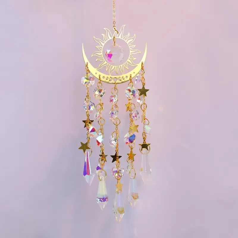 Crystal Sun Catcher bringing light into a cozy home space